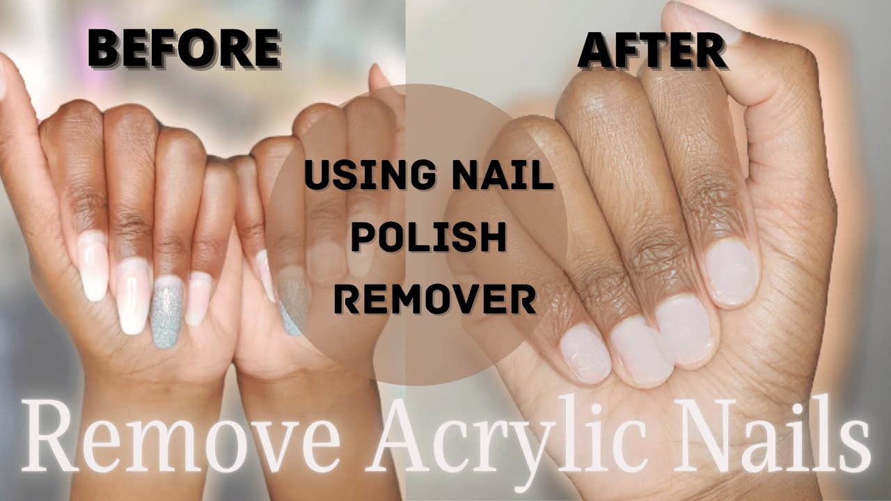 How to remove acrylic nails with nail polish remover